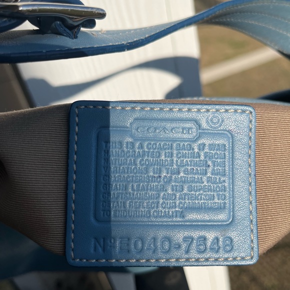 Coach blue hobo shoulder bag - Picture 6 of 8